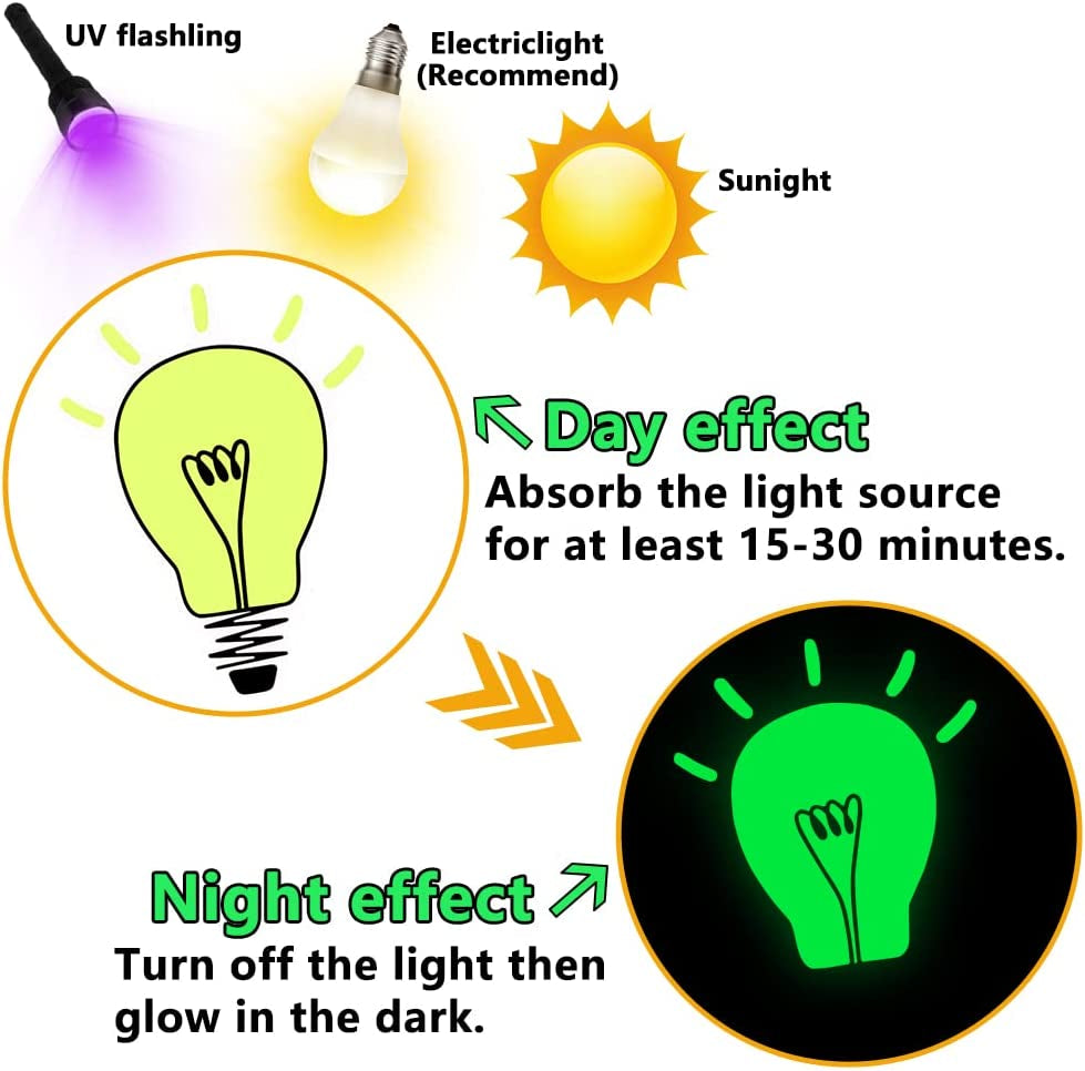 Glow in the Dark Stickers for Wall Stickers for Kids Glow in Dark Stickers for Decor Kids Bedroom Stocking Stuffers 30Pcs