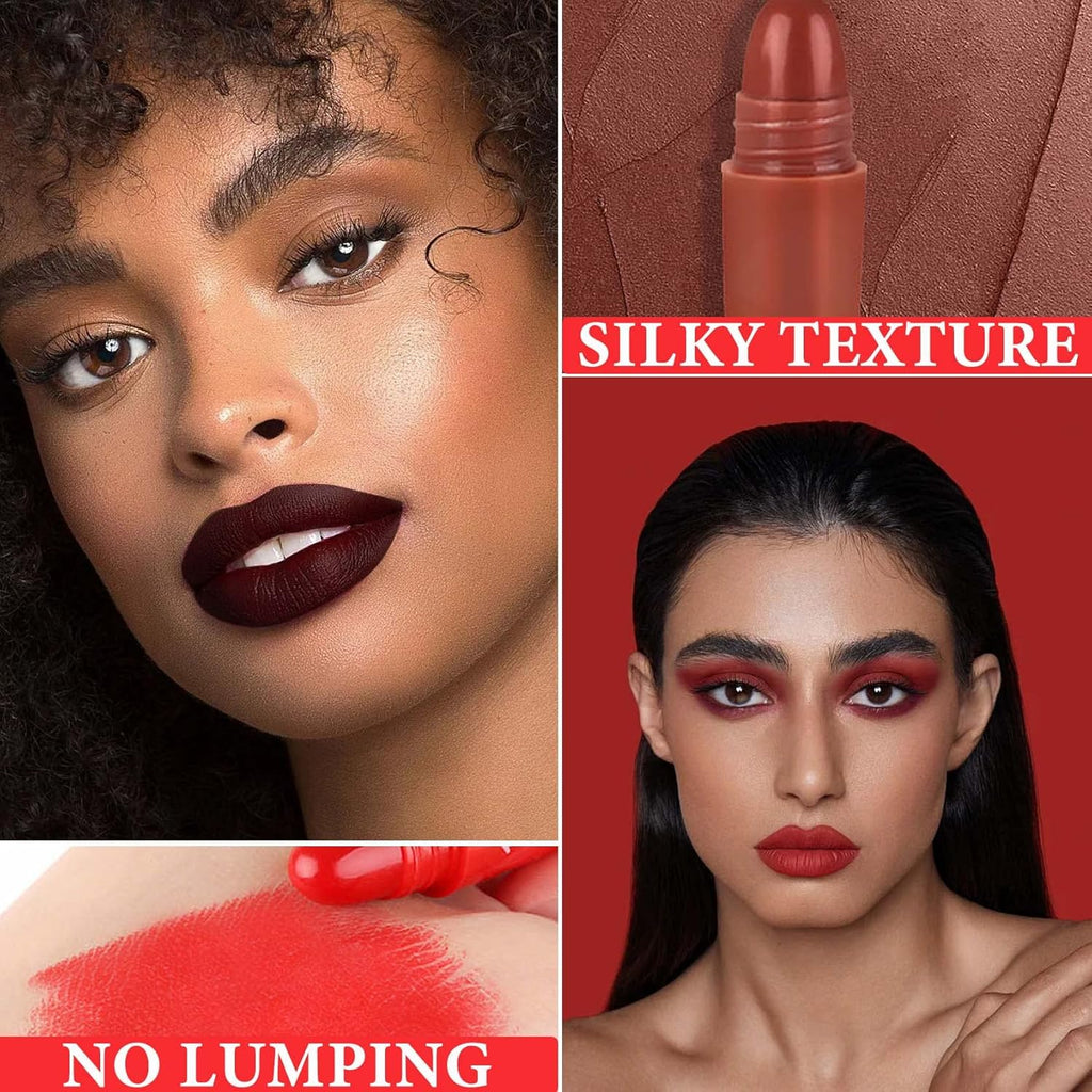 18 Pcs Capsule Pills Lipstick,Mini Matte Makeup Lipstick Set Long Lasting Waterproof Cute Lip Stick Capsules Matte Lipstick Lip Stain Set Velvet Mini Pill Shaped Lipstick Set