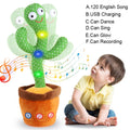 Dancing Talking Cactus Singing Talking Recording Mimic Repeating What You Say Toy Electronic Light up Plush Give for Kids Gifts