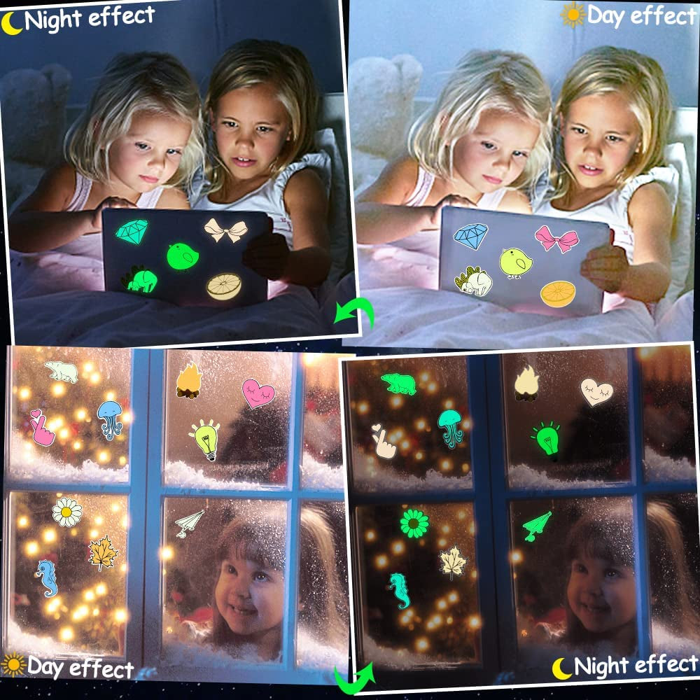 Glow in the Dark Stickers for Wall Stickers for Kids Glow in Dark Stickers for Decor Kids Bedroom Stocking Stuffers 30Pcs
