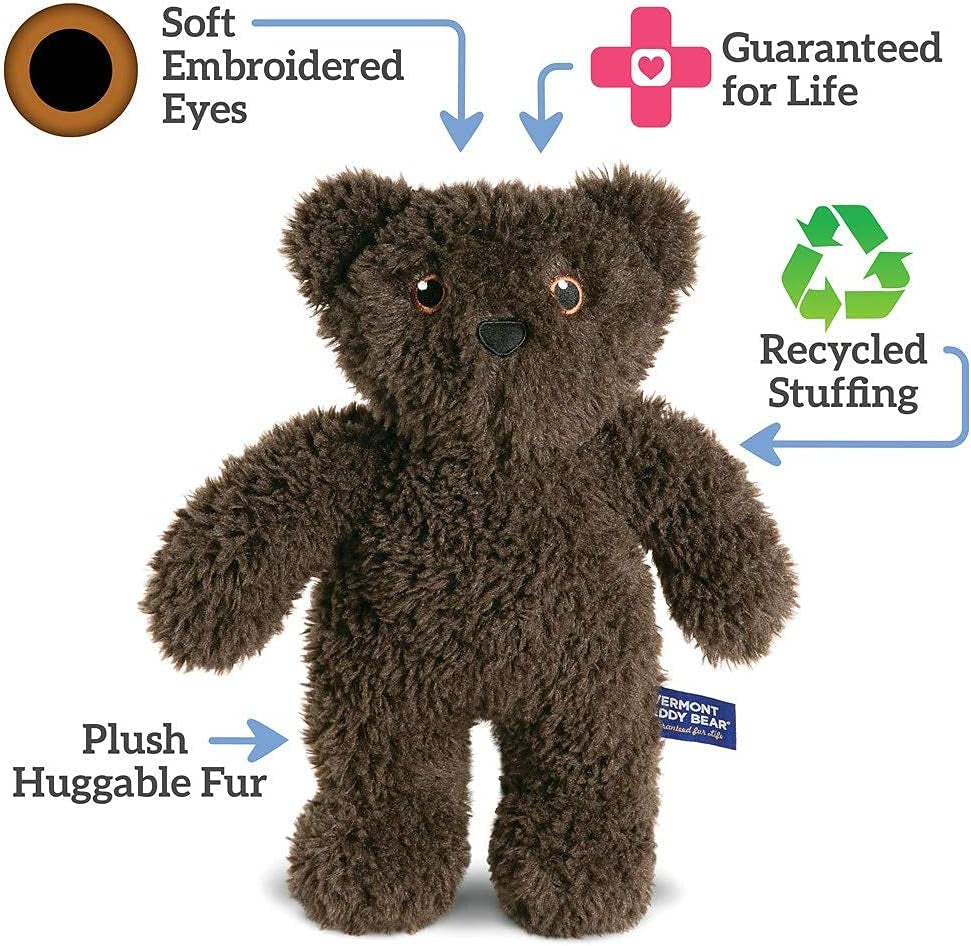 Stuffed Bear - Brown Teddy Bear, 14 Inch, Dark Brown, Take along Teddy