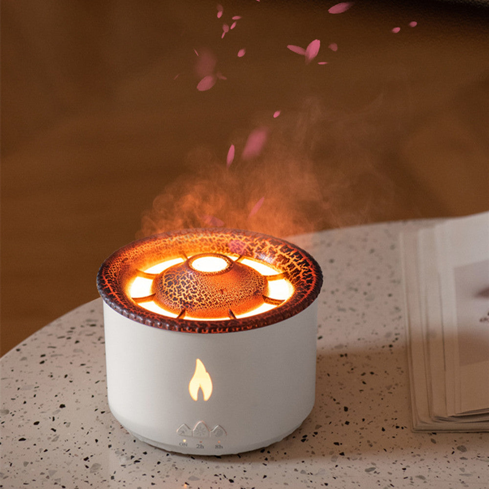 Volcanic Flame Humidifiers Air Aroma Diffuser Essential Oil Humidifier 360Ml