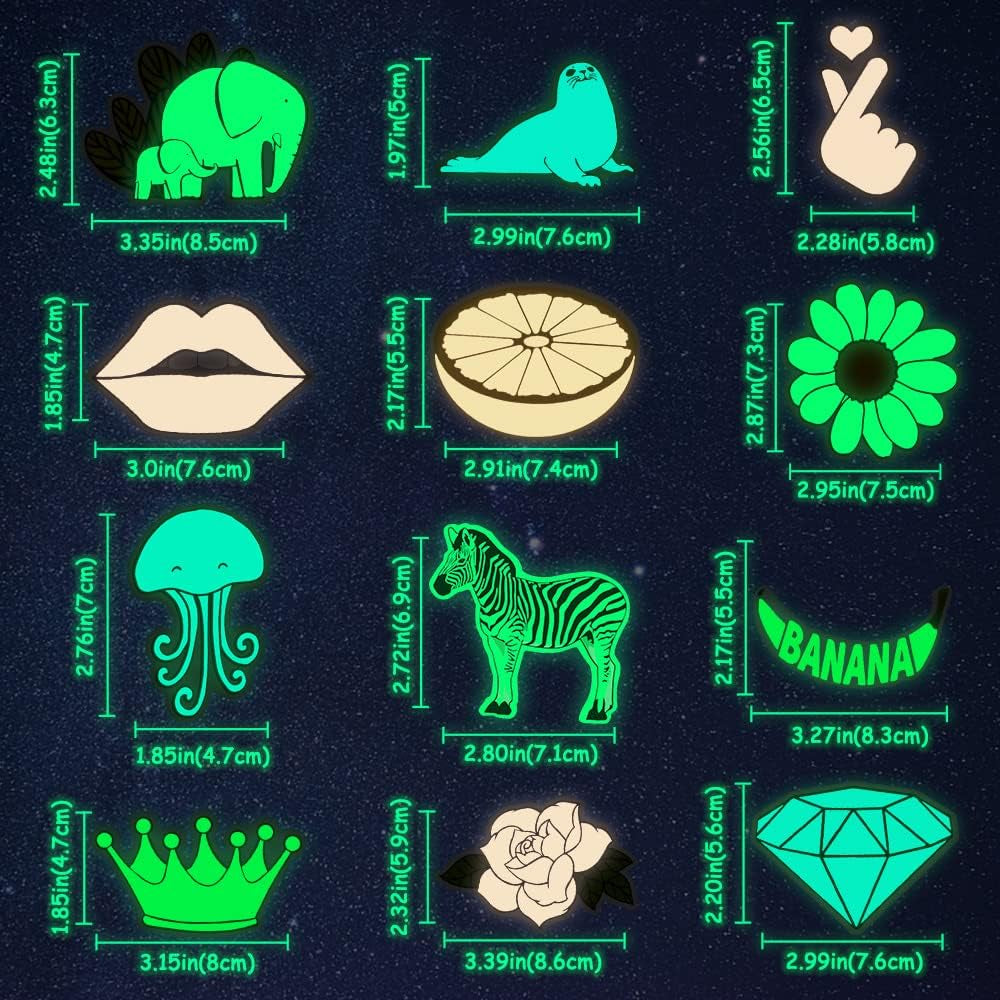 Glow in the Dark Stickers for Wall Stickers for Kids Glow in Dark Stickers for Decor Kids Bedroom Stocking Stuffers 30Pcs